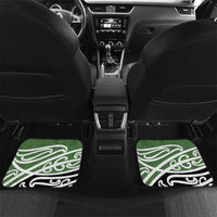 Green Fern New Zealand Kowhai Ngutukak Car Mats LT9 Set 2pcs - Back Green - Polynesian Pride