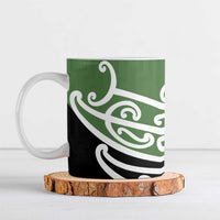 Green Fern New Zealand Kowhai Ngutukak Ceramic Mug LT9 Green - Polynesian Pride