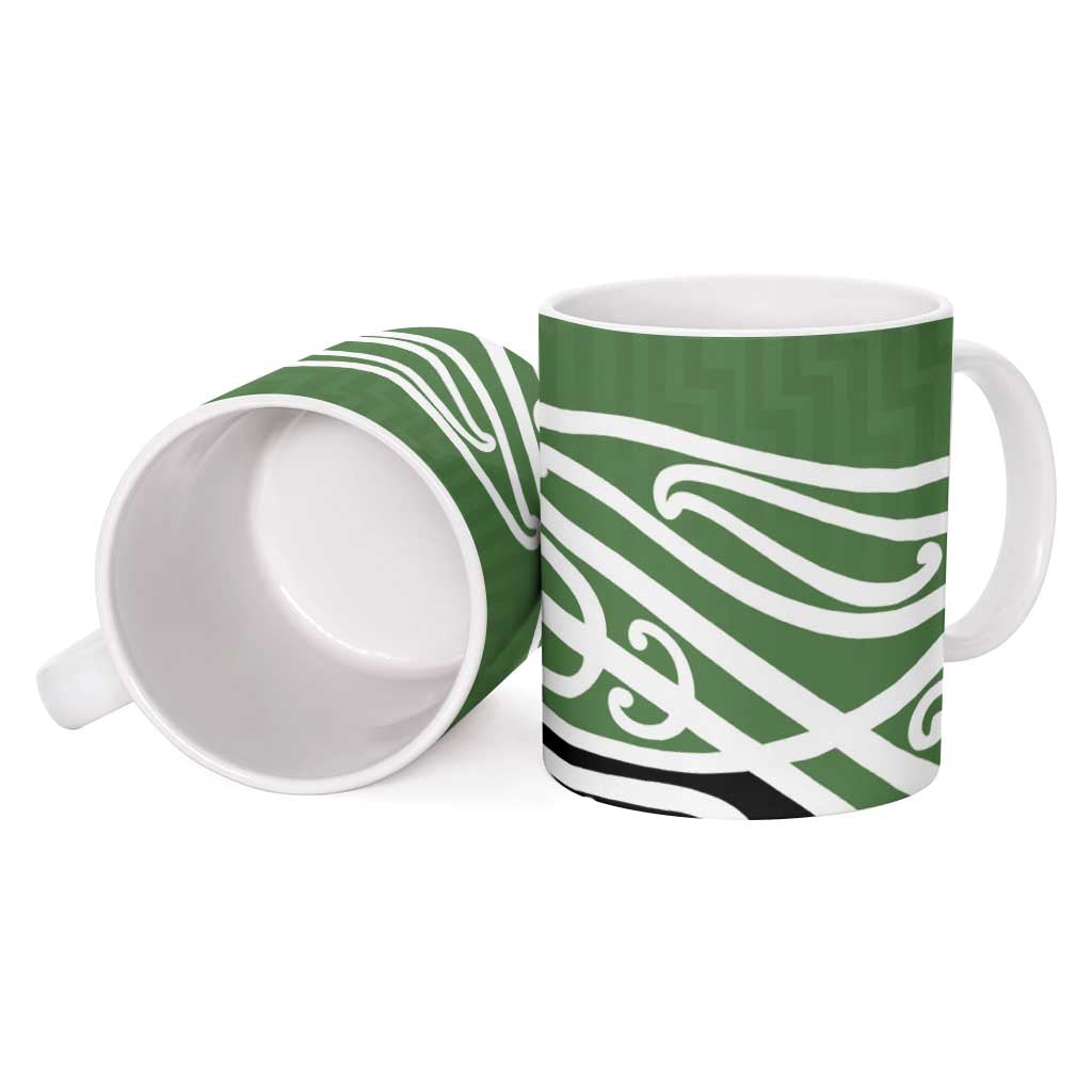 Green Fern New Zealand Kowhai Ngutukak Ceramic Mug LT9 - Polynesian Pride