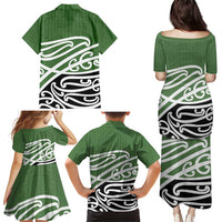 Green Fern New Zealand Kowhai Ngutukak Family Matching Puletasi and Hawaiian Shirt LT9 - Polynesian Pride