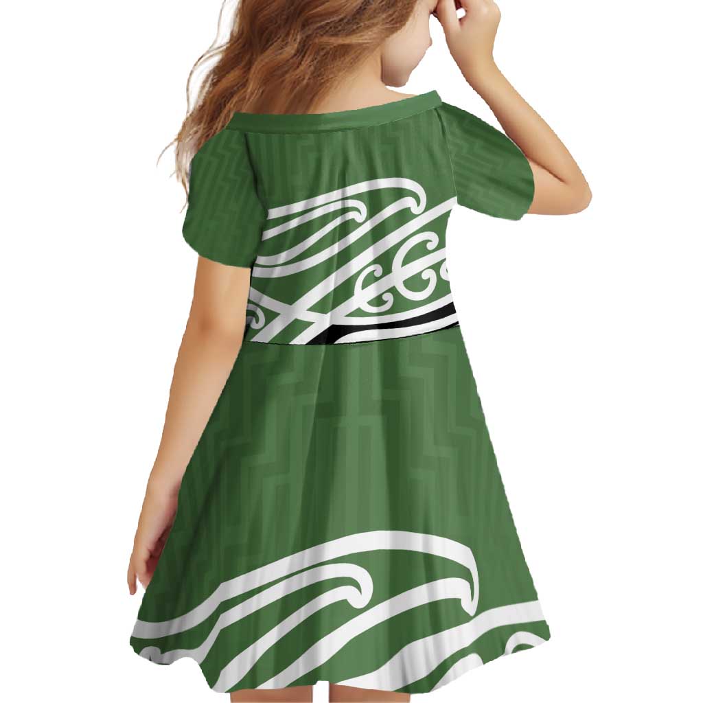 Green Fern New Zealand Kowhai Ngutukak Family Matching Summer Maxi Dress and Hawaiian Shirt LT9 - Polynesian Pride