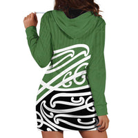 Green Fern New Zealand Kowhai Ngutukak Hoodie Dress LT9 - Polynesian Pride