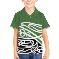 Green Fern New Zealand Kowhai Ngutukak Kid Hawaiian Shirt LT9 Kid Green - Polynesian Pride