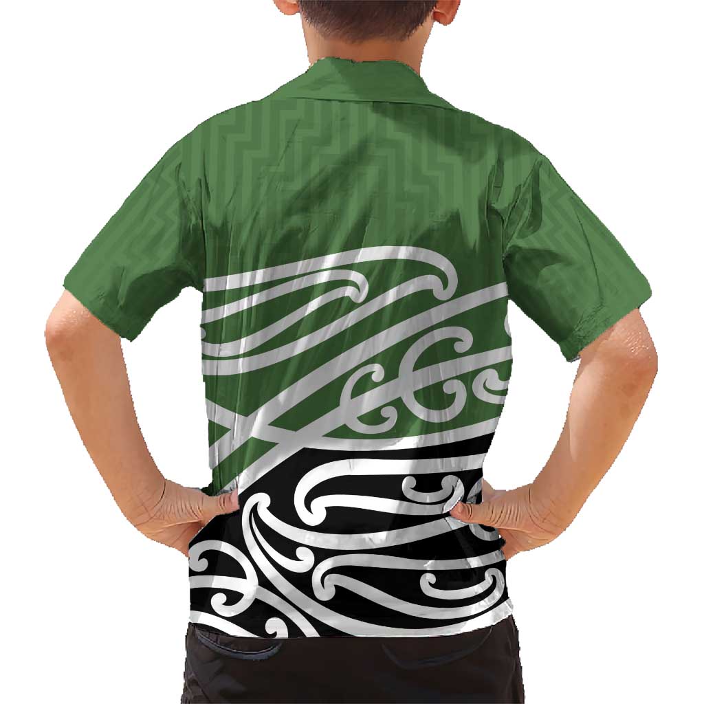 Green Fern New Zealand Kowhai Ngutukak Kid Hawaiian Shirt LT9 - Polynesian Pride