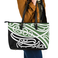 Green Fern New Zealand Kowhai Ngutukak Leather Tote Bag LT9 - Polynesian Pride