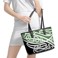 Green Fern New Zealand Kowhai Ngutukak Leather Tote Bag LT9 - Polynesian Pride