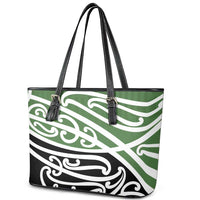 Green Fern New Zealand Kowhai Ngutukak Leather Tote Bag LT9 - Polynesian Pride
