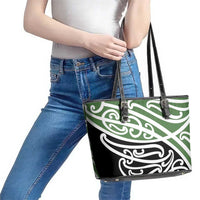Green Fern New Zealand Kowhai Ngutukak Leather Tote Bag LT9 - Polynesian Pride