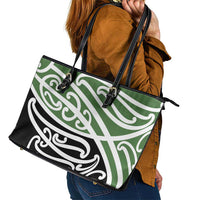 Green Fern New Zealand Kowhai Ngutukak Leather Tote Bag LT9 - Polynesian Pride