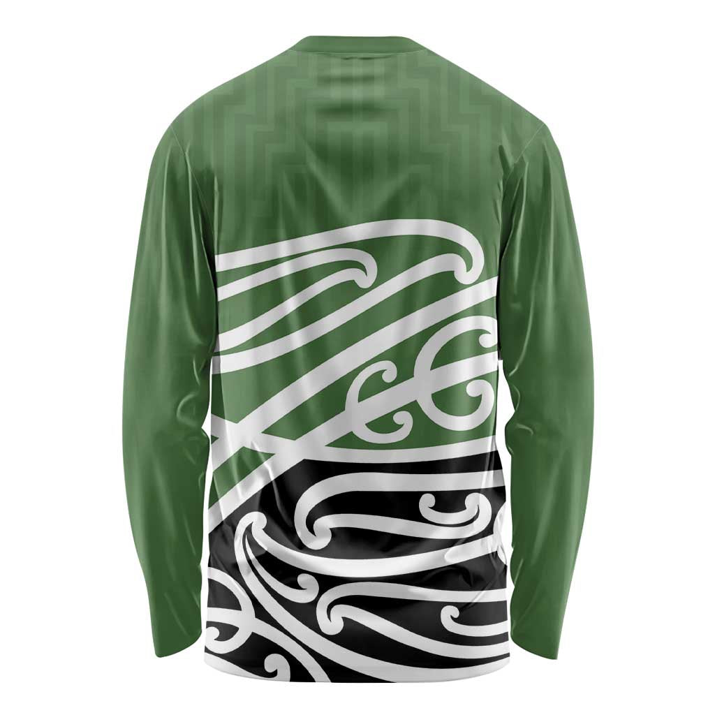 Green Fern New Zealand Kowhai Ngutukak Long Sleeve Shirt LT9 - Polynesian Pride