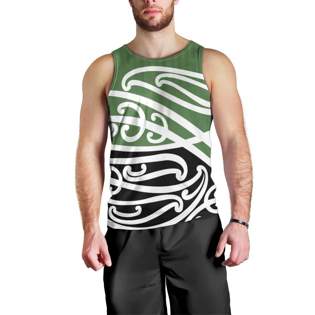 Green Fern New Zealand Kowhai Ngutukak Men Tank Top LT9 - Polynesian Pride