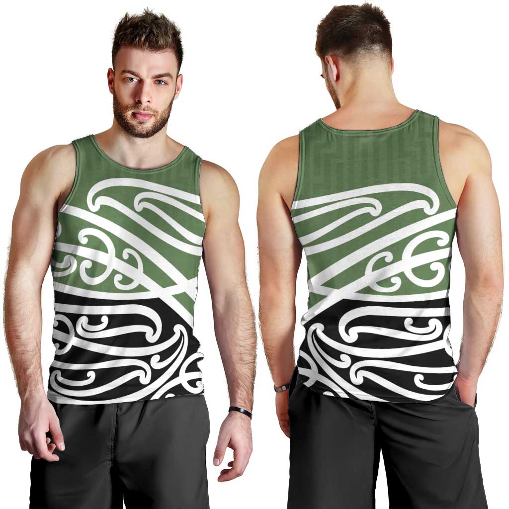 Green Fern New Zealand Kowhai Ngutukak Men Tank Top LT9 - Polynesian Pride