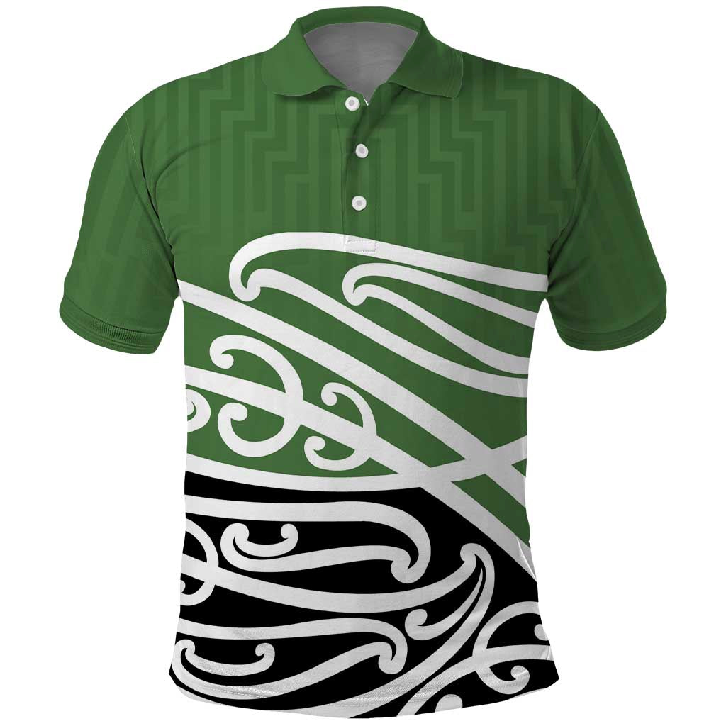 Green Fern New Zealand Kowhai Ngutukak Polo Shirt LT9 Green - Polynesian Pride