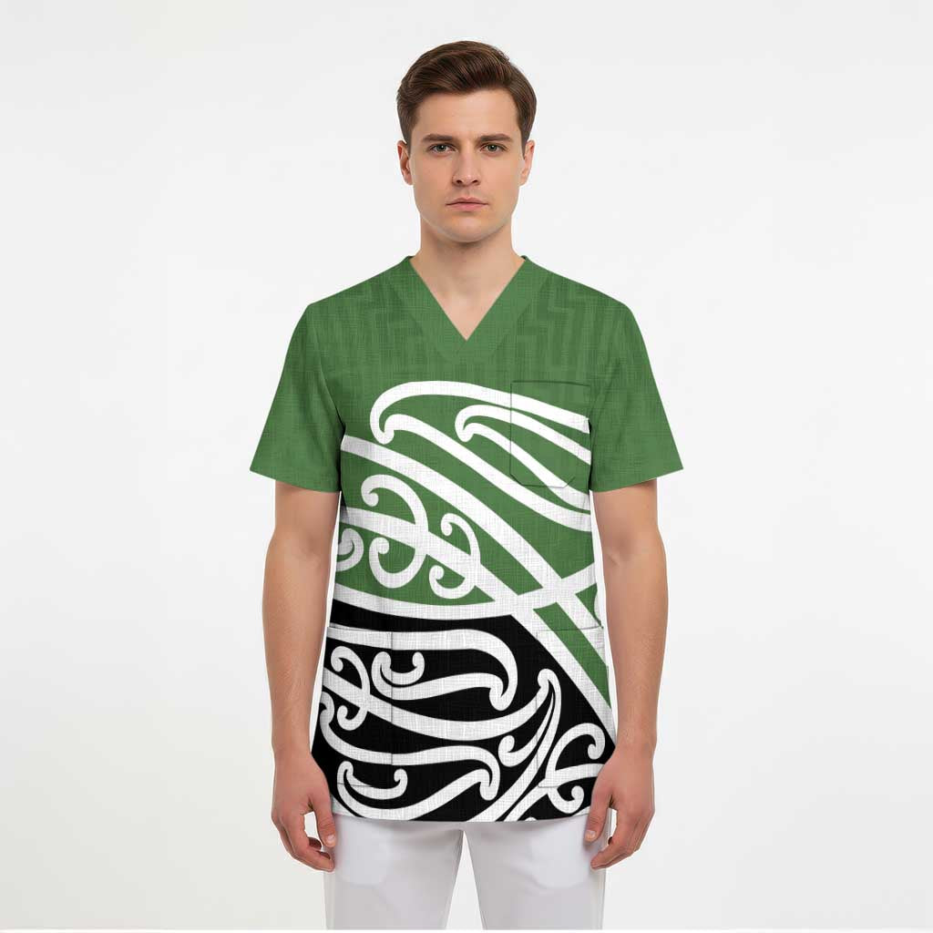 Green Fern New Zealand Kowhai Ngutukak Scrub Top - Polynesian Pride