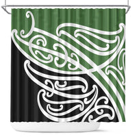 Green Fern New Zealand Kowhai Ngutukak Shower Curtain LT9 Green - Polynesian Pride