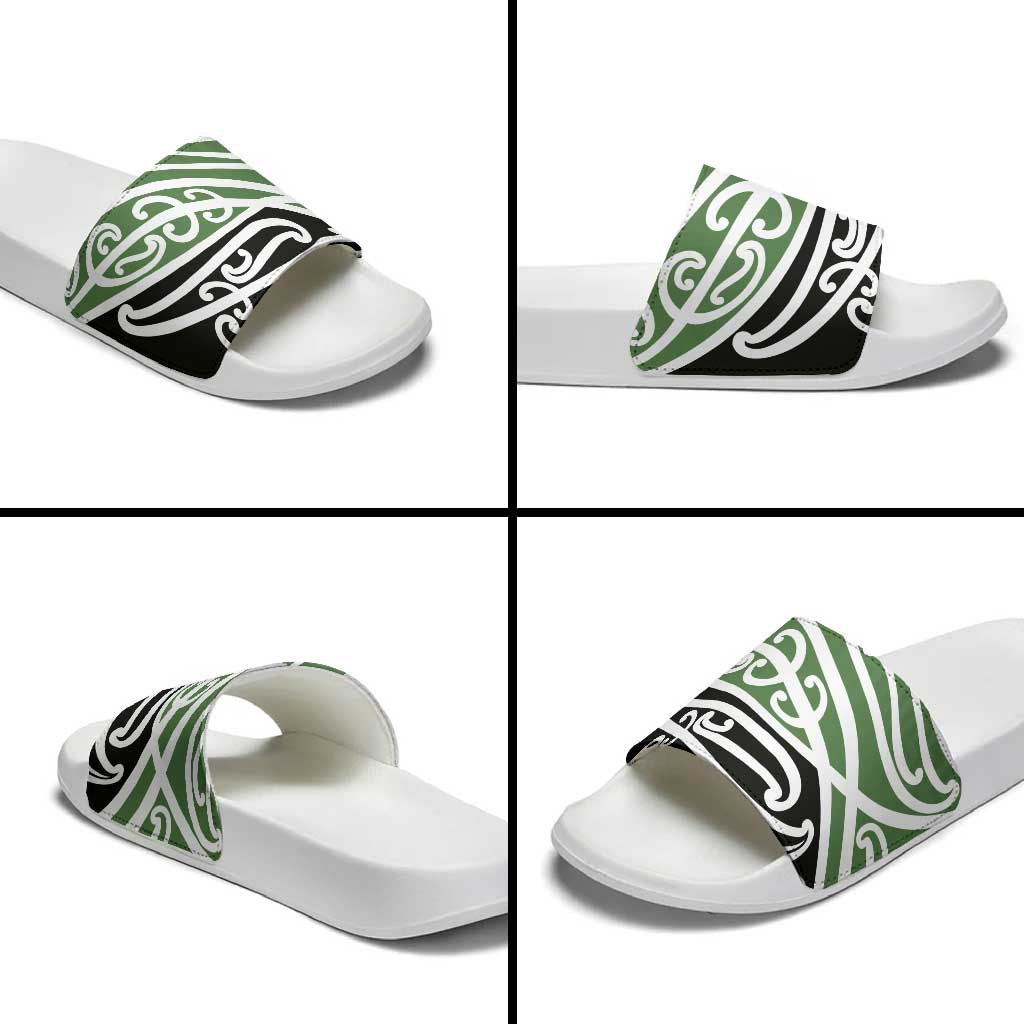Green Fern New Zealand Kowhai Ngutukak Slide Sandals LT9 - Polynesian Pride