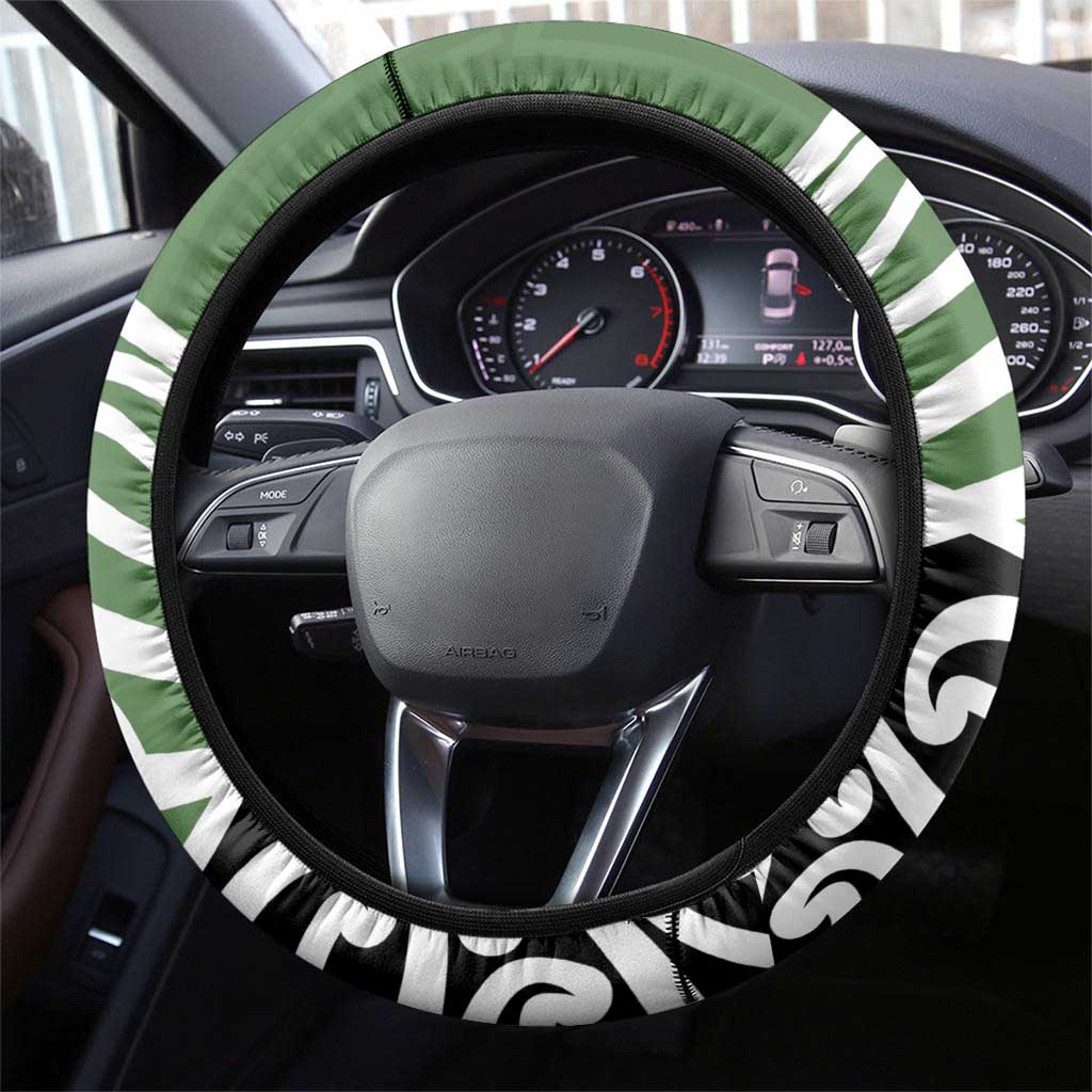 Green Fern New Zealand Kowhai Ngutukak Steering Wheel Cover LT9 - Polynesian Pride