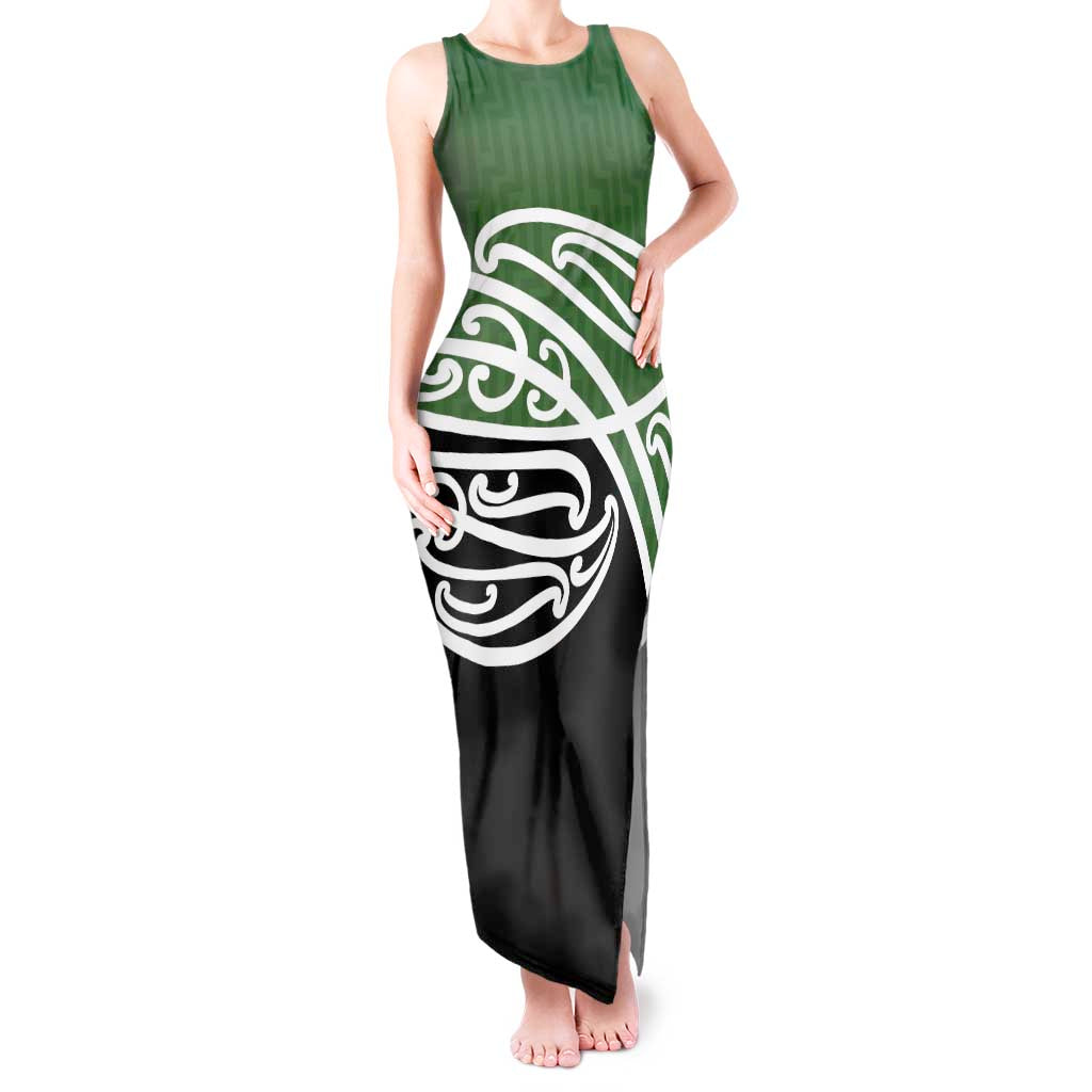Green Fern New Zealand Kowhai Ngutukak Tank Maxi Dress LT9 Women Green - Polynesian Pride