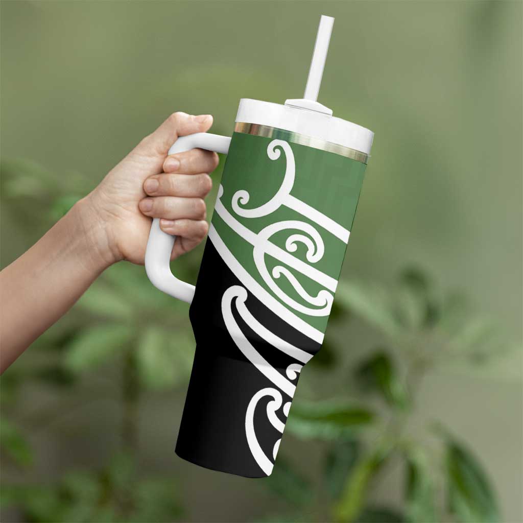 Green Fern New Zealand Kowhai Ngutukak Tumbler With Handle LT9 - Polynesian Pride