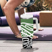 Green Fern New Zealand Kowhai Ngutukak Tumbler With Handle LT9 - Polynesian Pride