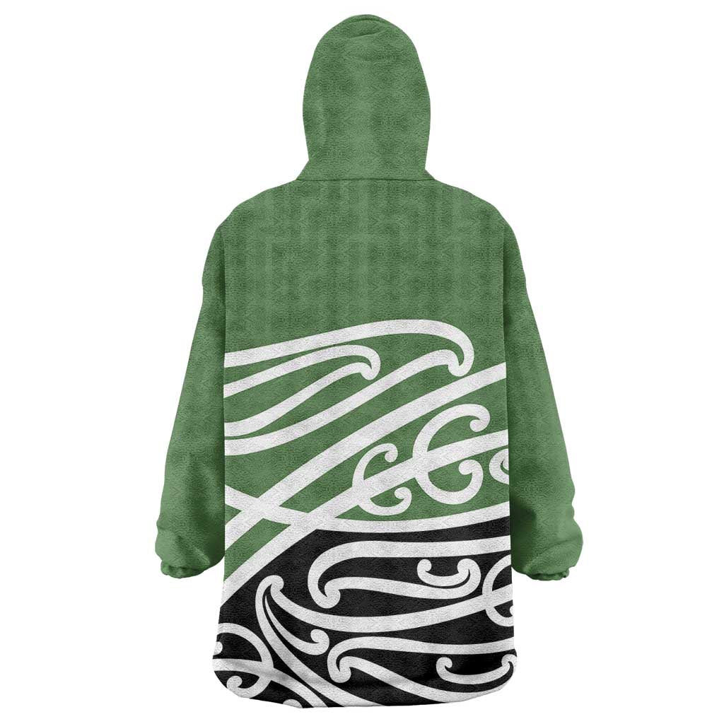 Green Fern New Zealand Kowhai Ngutukak Wearable Blanket Hoodie LT9 - Polynesian Pride