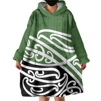 Green Fern New Zealand Kowhai Ngutukak Wearable Blanket Hoodie LT9 - Polynesian Pride
