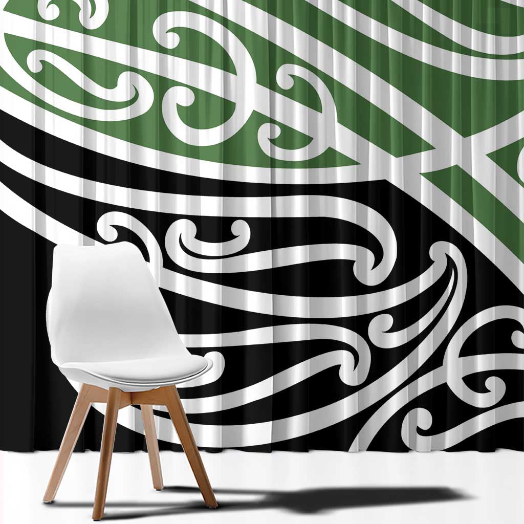 Green Fern New Zealand Kowhai Ngutukak Window Curtain - Polynesian Pride