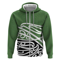 Green Fern New Zealand Kowhai Ngutukak Zip Hoodie LT9 Zip Hoodie Green - Polynesian Pride
