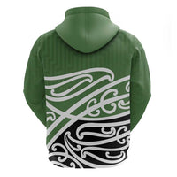 Green Fern New Zealand Kowhai Ngutukak Zip Hoodie LT9 - Polynesian Pride