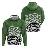 Green Fern New Zealand Kowhai Ngutukak Zip Hoodie LT9 - Polynesian Pride
