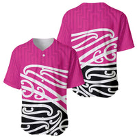 All Pink New Zealand Kowhai Ngutukak Baseball Jersey LT9 - Polynesian Pride