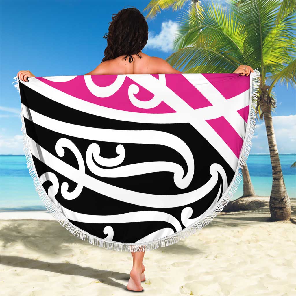 All Pink New Zealand Kowhai Ngutukak Beach Blanket - Polynesian Pride