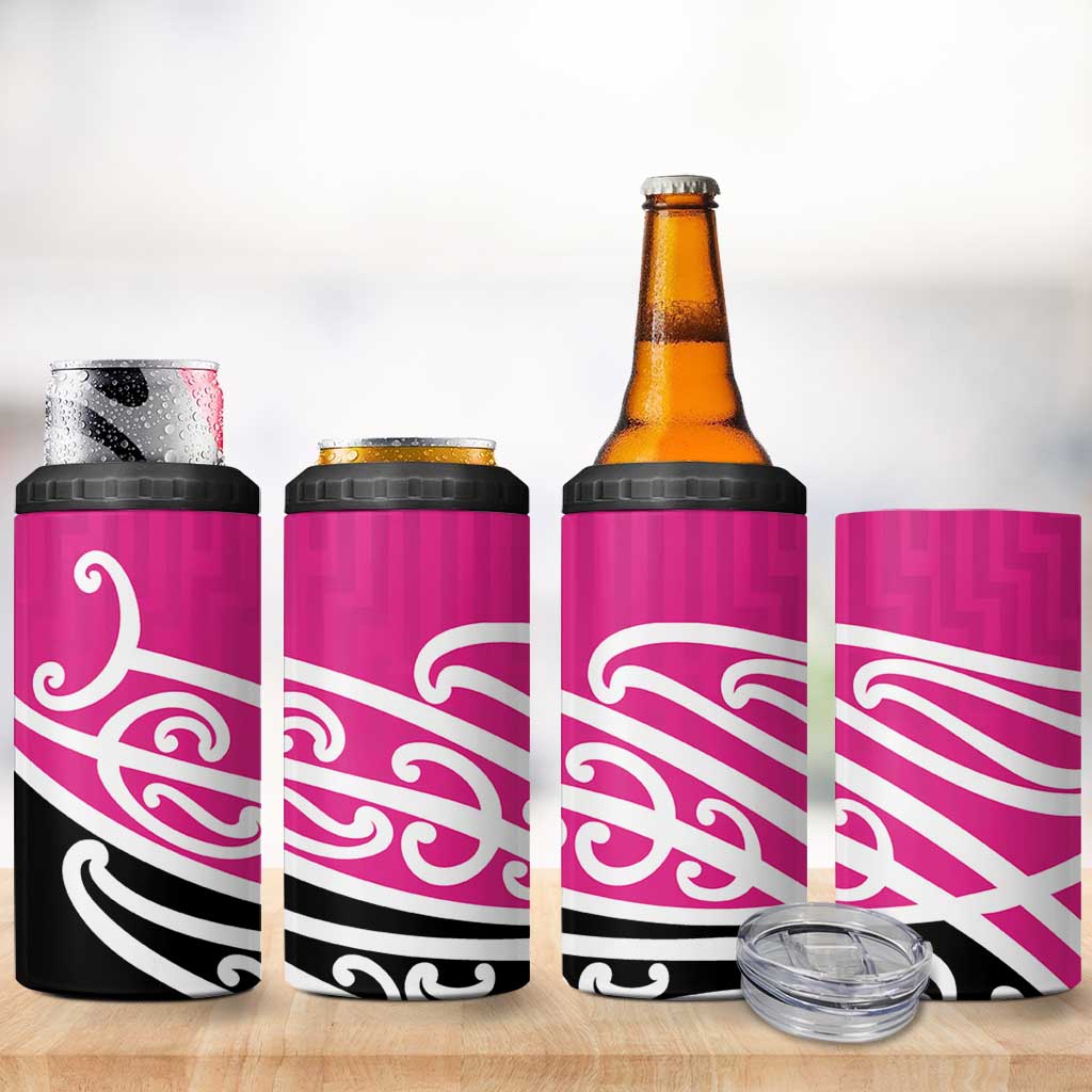 All Pink New Zealand Kowhai Ngutukak 4 in 1 Can Cooler Tumbler LT9 - Polynesian Pride