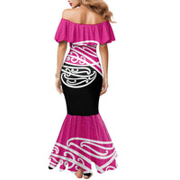 All Pink New Zealand Kowhai Ngutukak Family Matching Mermaid Dress and Hawaiian Shirt LT9 - Polynesian Pride