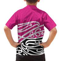 All Pink New Zealand Kowhai Ngutukak Family Matching Puletasi and Hawaiian Shirt LT9 - Polynesian Pride