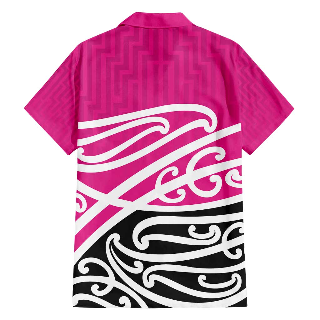All Pink New Zealand Kowhai Ngutukak Family Matching Puletasi and Hawaiian Shirt LT9 - Polynesian Pride