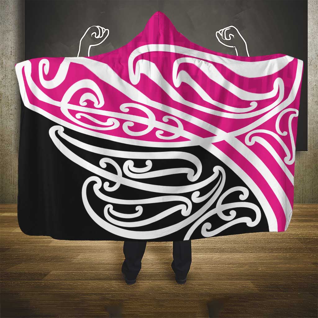 All Pink New Zealand Kowhai Ngutukak Hooded Blanket - Polynesian Pride