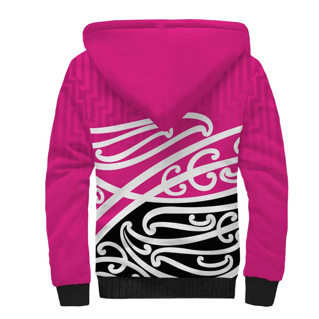 All Pink New Zealand Kowhai Ngutukak Sherpa Hoodie LT9 - Polynesian Pride