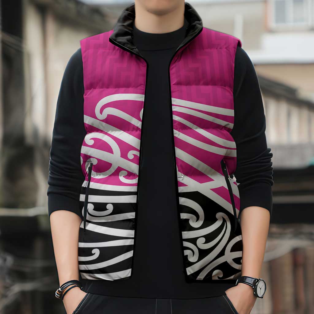 All Pink New Zealand Kowhai Ngutukak Sleeveless Puffer Jacket - Polynesian Pride
