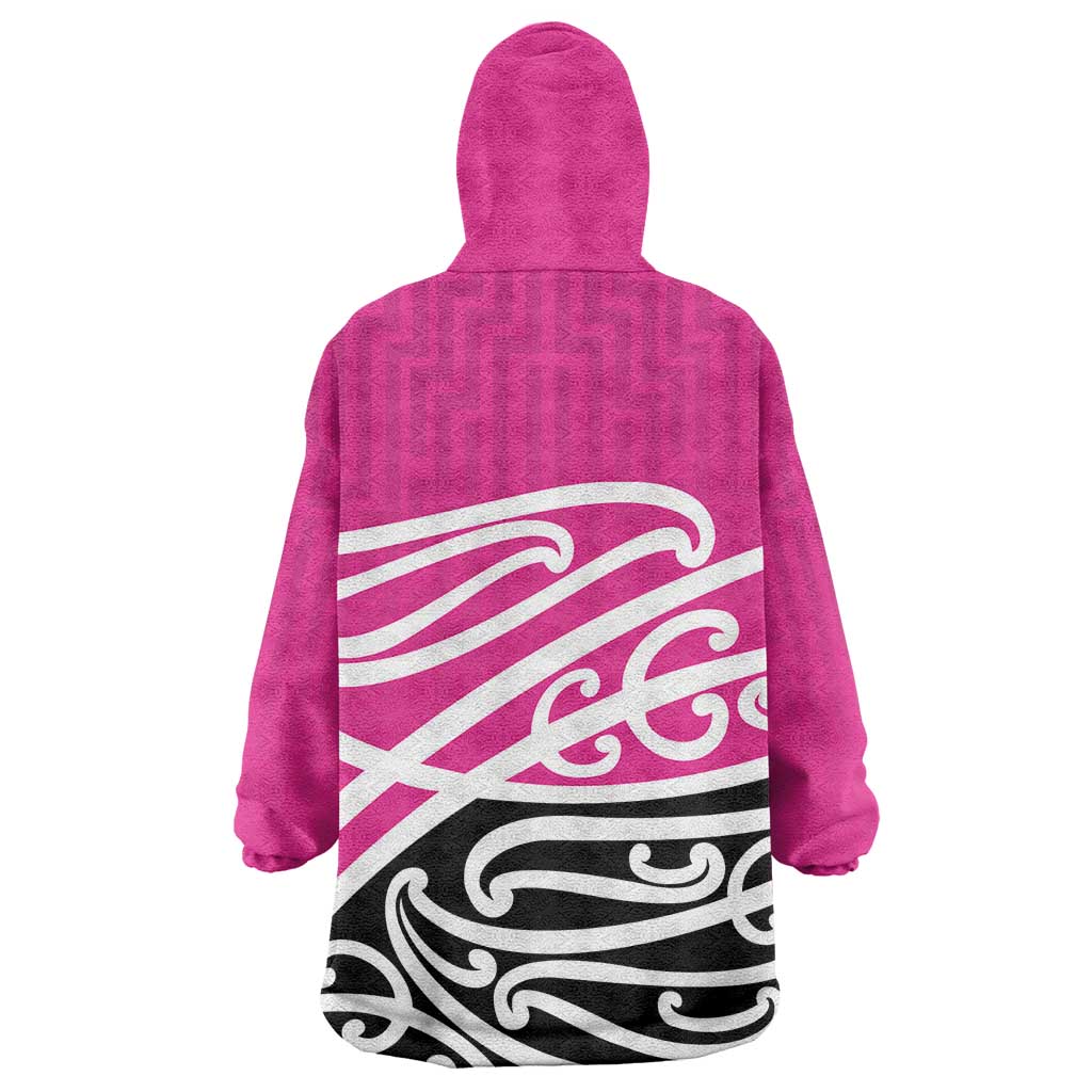 All Pink New Zealand Kowhai Ngutukak Wearable Blanket Hoodie LT9 - Polynesian Pride