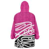 All Pink New Zealand Kowhai Ngutukak Wearable Blanket Hoodie LT9 - Polynesian Pride