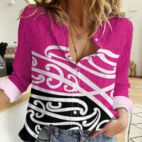 All Pink New Zealand Kowhai Ngutukak Women Casual Shirt - Polynesian Pride