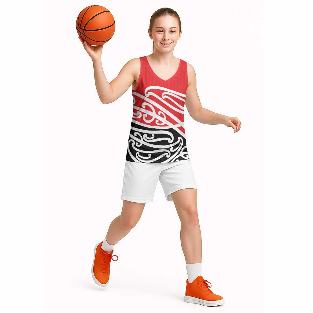 All Red New Zealand Kowhai Ngutukak Basketball Jersey - Polynesian Pride
