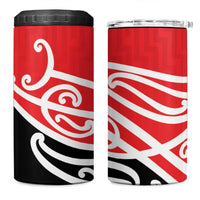 All Red New Zealand Kowhai Ngutukak 4 in 1 Can Cooler Tumbler LT9 One Size: 16 oz Red - Polynesian Pride