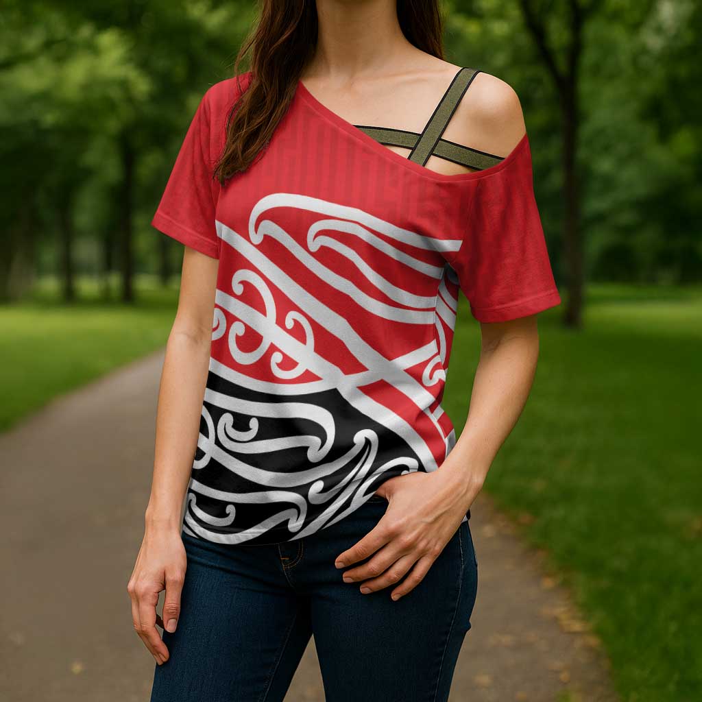 All Red New Zealand Kowhai Ngutukak Cross Shoulder Shirt - Polynesian Pride