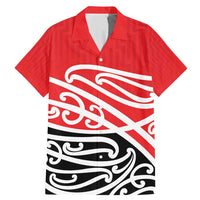 All Red New Zealand Kowhai Ngutukak Family Matching Mermaid Dress and Hawaiian Shirt LT9 Dad's Shirt - Short Sleeve Red - Polynesian Pride