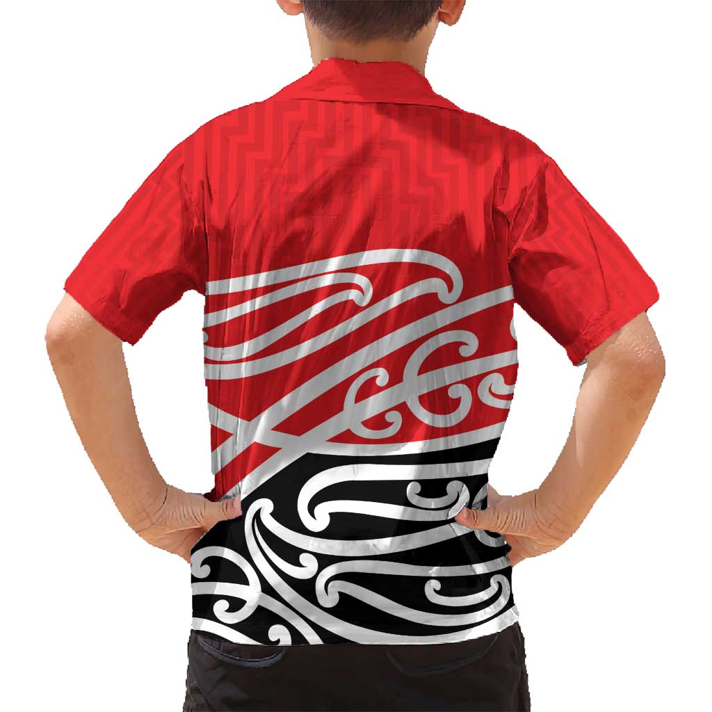 All Red New Zealand Kowhai Ngutukak Family Matching Puletasi and Hawaiian Shirt LT9 - Polynesian Pride