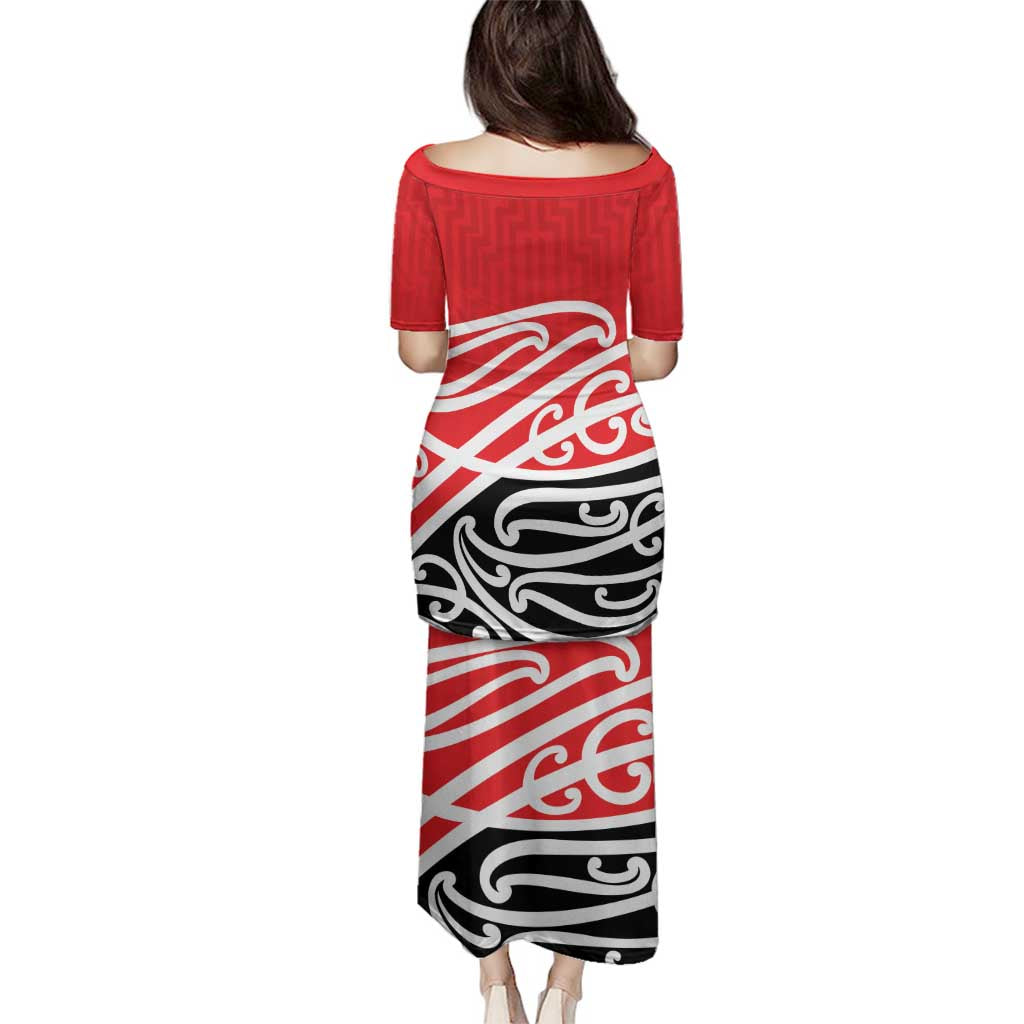 All Red New Zealand Kowhai Ngutukak Family Matching Puletasi and Hawaiian Shirt LT9 - Polynesian Pride