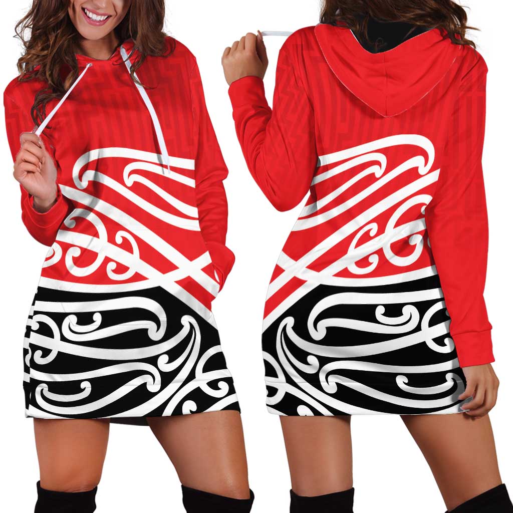 All Red New Zealand Kowhai Ngutukak Hoodie Dress LT9 - Polynesian Pride
