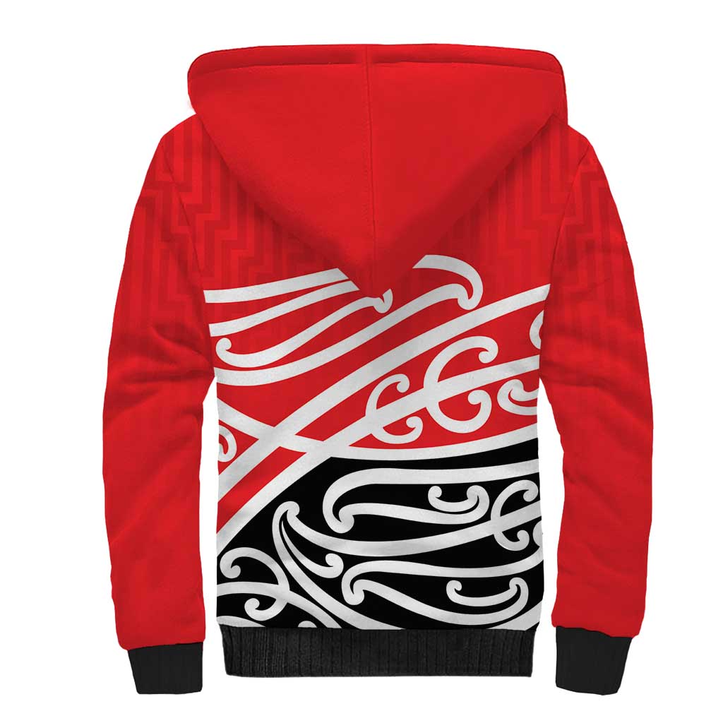 All Red New Zealand Kowhai Ngutukak Sherpa Hoodie LT9 - Polynesian Pride